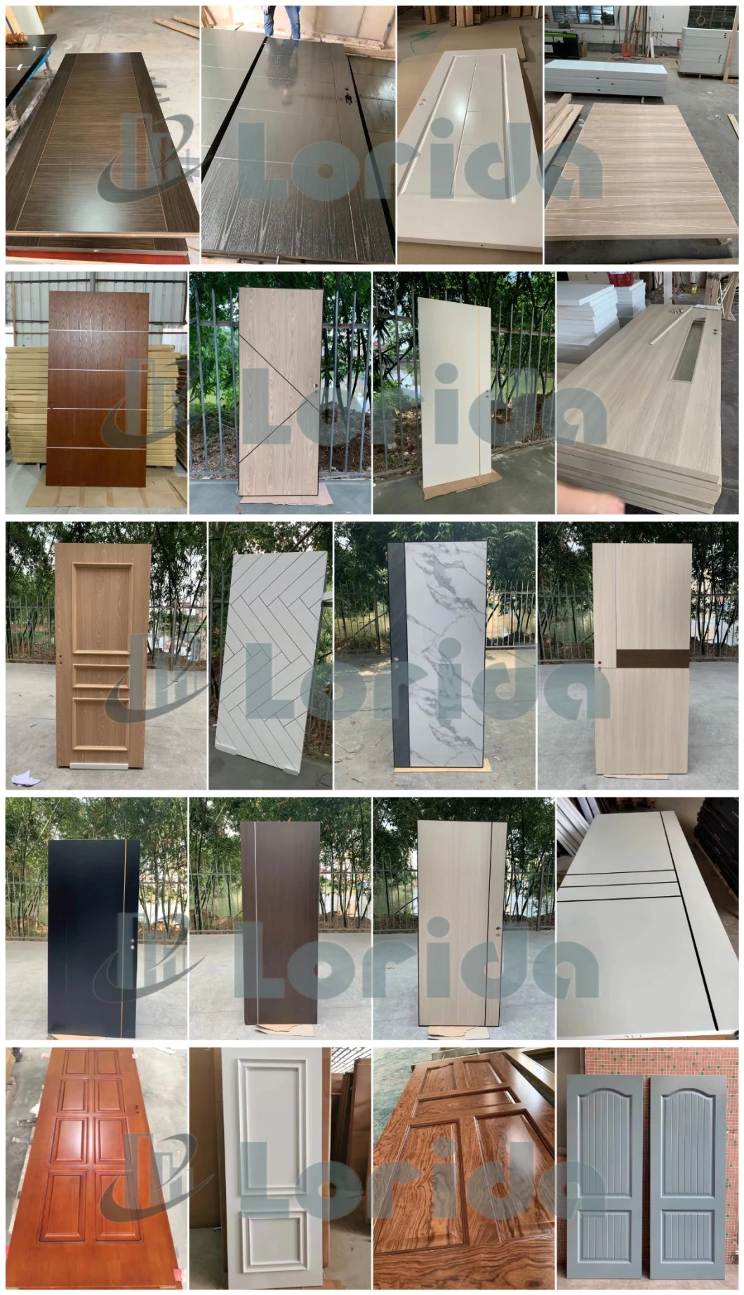 Polymer Interior Doors Frame Waterproof Others Bathroom Doors Sets Hotel WPC Door